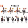 Chainsaw Man Attack on Titan Jujutsu Kaisen Minifigures Lego Building Blocks Denji/Eren/Mikasa/Yuji Figures Toys. 