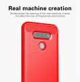 Leweisi Carbon Fiber Bumper Phone Case For LG K51 / LG Q51 / LG Reflect Back Cover Coque Shockproof Protective. 