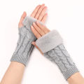Adults Gloves Fingerless Fall Winter Ladies Writing Gloves. 