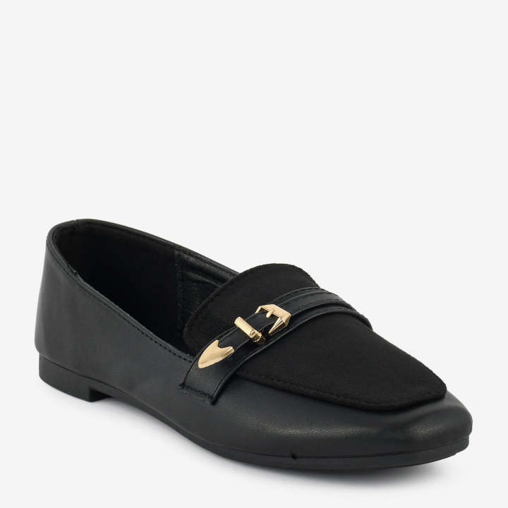 ECS Dual Buckle Flat Loafers For Women