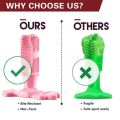 Pet Teeth Cleaning Toys Pet Gnaw Teether Toy Toothbrush Dog Toy For Pets pink L. 