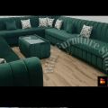 Modern U-Shaped Sectional Sofa Set. 
