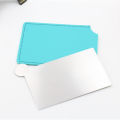 1pc Portable Mini Shatter Proof Card Style Pocket Folding Cosmetic Mirror PU Leather Cover Stainless Steel Makeup Mirror Card. 