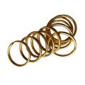 10Pc DIY Solid Brass Round Split Key Ring Keychain Key Holder Hoop Loop 15mm. 