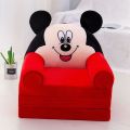 Foldable Children's Sofa Plush Toy Bedroom Children's Folding Chair Soft and Cute Cartoon Seat. 