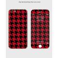Iphone 6 Plus , 6S Plus Phone Skin Front Back And Sides  Red And Black Pattern - 1Wall273. 