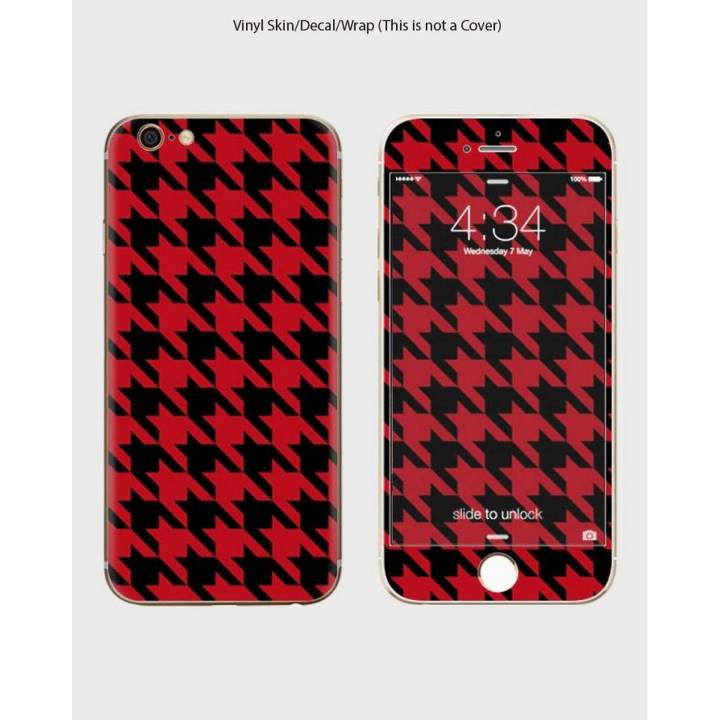 Iphone 6 Plus , 6S Plus Phone Skin Front Back And Sides  Red And Black Pattern - 1Wall273