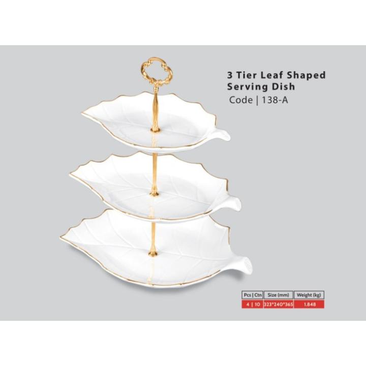 3-Tier Cake Plate Stand Tray Wedding Birthday Party Cupcake Display Tower Set