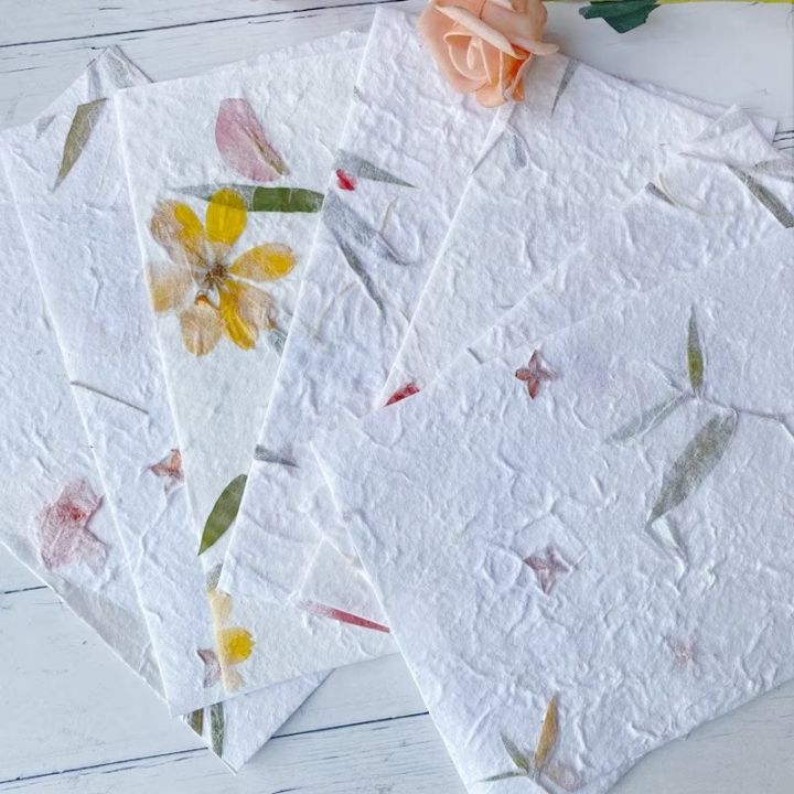 Sweet Journal 10PCS Flower Paper Specialty Paper Textured Paper Material Papers DIY Junk Journal Journaling Planner Diary Crafts Scrapbooking