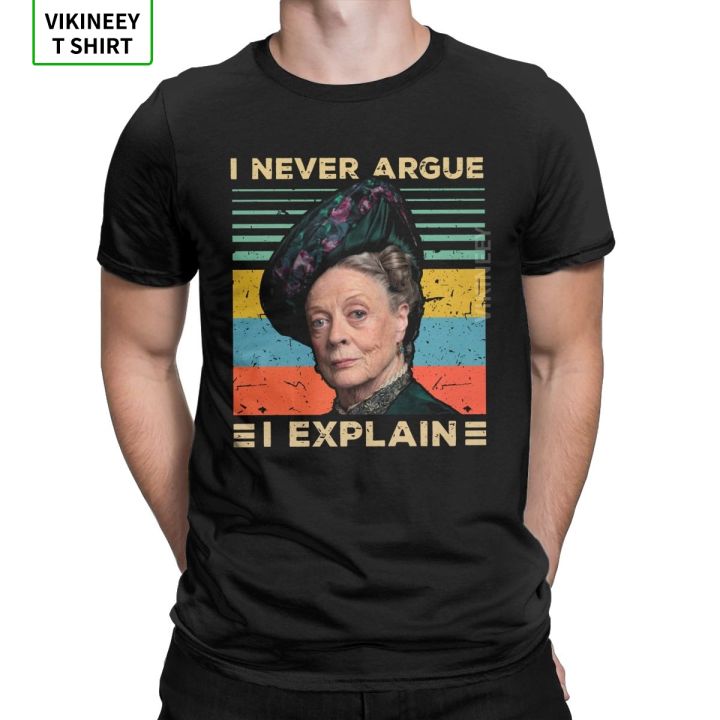 Men Downton Abbey Violet Crawley T Shirt Dowager Maggie England London Smith Cotton Tops Short Sleeve Tees Plus Size T-Shirts