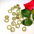 12 pcs handmade karoshiya round mirror work for dress / mirror work for dupatta / mirror work for shirt / mirror work for trouser. 