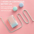 Jelly Hanging Neck Fan Mint Peach Portable USB Charging Creative Small Fan JK915. 