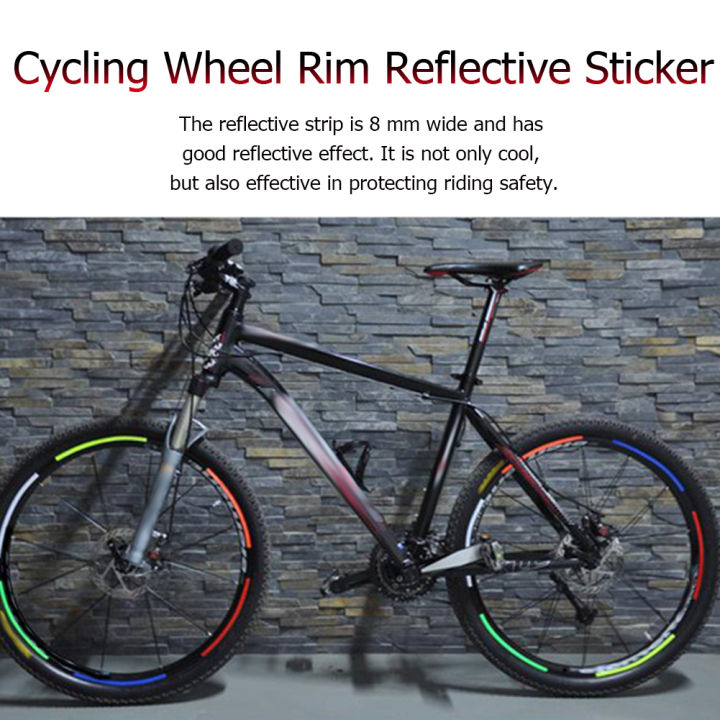 [HOT] 26 Inch Bicycle Reflector Fluorescent Cycling Wheel Rim Reflective Stickers
