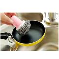 1Pc Scrub Brush Stainless Steel Sponge Scrubber With Handle Dish Washing Brush. 