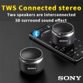 [Ready stock free shipping cod] S16 original Sony Bluetooth speaker high definition stereo outdoor high low bass long battery music meter low bass. 