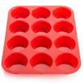 Silicone Bakeware - Muffin Pan / Cupcake Pan - 12 Cup Muffin Tin. 