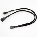6Pcs PWM Fan Splitter Cable 2Way 4Pin Y Sleeved Extension Power Cable 1To2 Converter for PC Motherboard,Computer CPU Fan. 