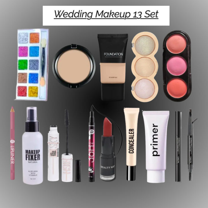 Pack%20of%2013%20Wending%20Makeup%20Deals%20Of%20Foundation%20+%20Concealer%20+%20Fixer%20+%20Powder+%20Highlighter%20+%20Lipstick%20-%20Image%202