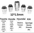 1 Set - Anti Theft Wheel Nuts Lock (M12 x 1.5) (Universal Open Ended Wheel Nut Lug - Car Wheel Nuts Lock with Unique Key). 