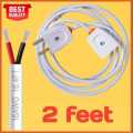 Flexible Extension Cable with 2 Pin Male Female Electric Plug Switch. 