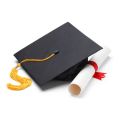 University Graduation Gown - Black Silk Academic Dress, 42 Inches, Universal Fitting. 