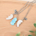 [ New ] Colorful Shell Necklace Magnetic Stitching Good Friend Love Sequin Pendant. 