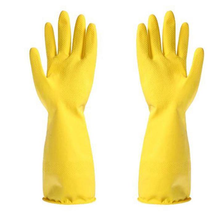 Fine Quality Nice Finishing Long Lasting Rubber Gloves for cleaning & Kitchen Household Waterproof Rubber Durable Suitable for Washing DishesPair