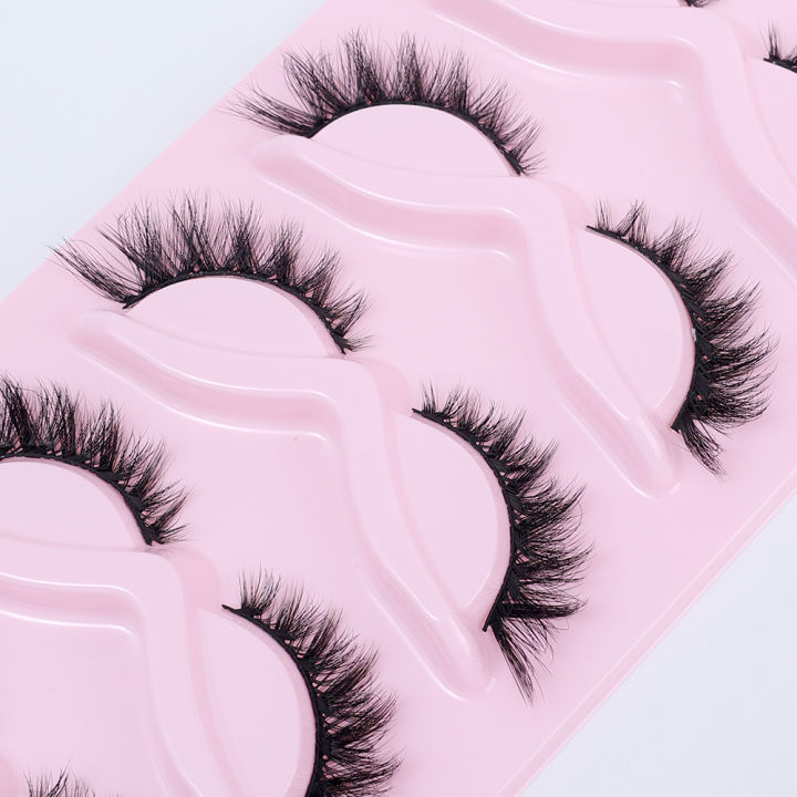 Fake%20Lashes%20Short%20Wispy%20Faux%20Mink%20Lashes%20Natural%20Half%20Lashes%20Cat%20Eye%20-%20Image%208