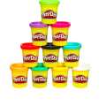 Pack of 10 pcs clay dough multicolor jar for kids play. 