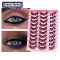 Green forest Artificial Eyelash Easy to Use Eye Extension Thick Fluffy Lashes. 
