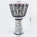 Arabic Culture Drum Djembe Drum Hand Drum | 19 x 12 Inch | with Colorful Art Patterns Percussion Musical Instrument |. 