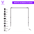 5×10ft White Screen Chroma Key,White Screen For Studio,White Background Cloth,Studio Backdrop Video Photo Background Removing Sheet By Visionize. 
