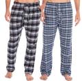 Pack of 2 - Mens Checkered Lounge Pants Trousers Pyjamas Bottoms Cotton Blend. 