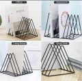 Best File Holder Desk Organizer Triangle Wire 9 Section Desktop Iron Book Stand Magazine Holder For Office Home Decoration. 