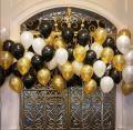 BLACK METALLIC CHROME BALLOONS PACK ( PACK OF 50 BLACK BALLOONS ). 