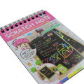 A6 Size Rainbow Scratch Note Pad Scratch book with wooden Stick size 10 cm x 14 cm 10 Sheets. 