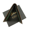 Pocket Size Black Plain Leather Wallet. 