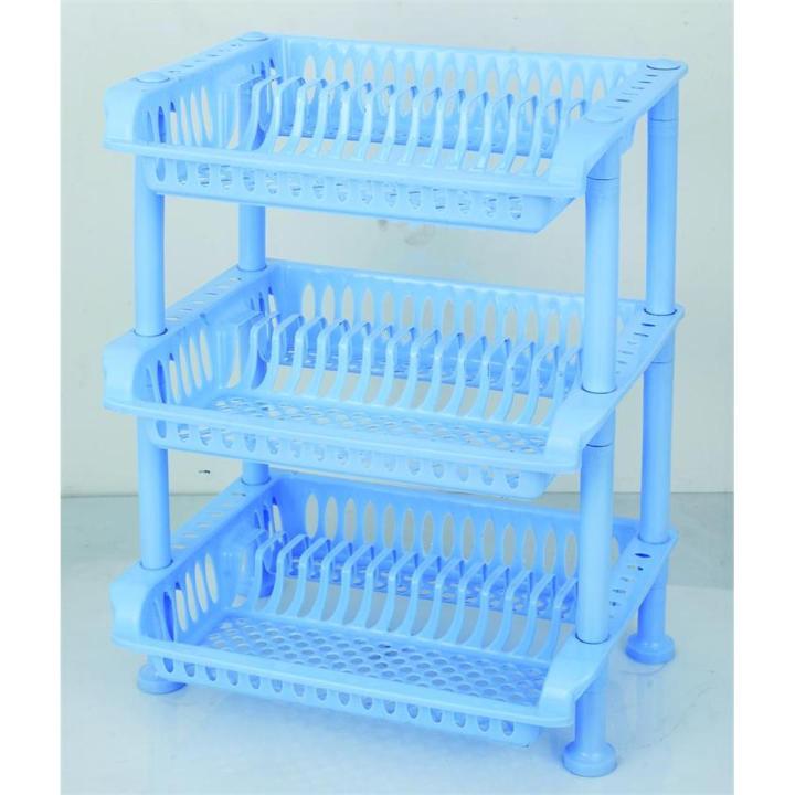 LAVENNA Three layer Triple tier dish rack PURE Plastic plate rack Kitchen Sink Dish Stand utensils washing rack kitchen dish drying rack plastic dish deluxe lavenna multicolor