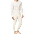 Premium Off White Thermal Pack Of 1 Complete Suit Full Body Warmer Suit 1 Top and 1 Bottom for Men. 