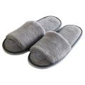 Unisex Coral Fleece Open Toe Home Indoor Shoes Hotel Slippers. 