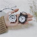 Home Decoration Electronic Cute Creative Small Digital Quartz Clock Round Mini Alarm Clock Table Clock. 