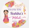 50 Pcs Round Cut Wedding Stickers Mehndi, Mayon, Nikkah and Baat Pakki Labels Size 1.5 Inch Diameter. 