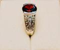 Men's Ring Natural Real Red Garnet Big Luxury Gemstone Fine Jewelry. 
