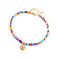 Boho Ankle Bracelet Bohemian Colorful Beads Lightweight Anklet. 