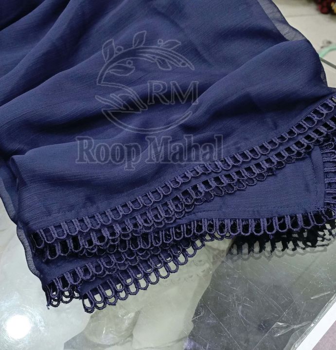 Crinkle%20Chiffon%20Dupatta%20Lightweight%20Fancy%204%20Side%20Ring%20Lace%20Elegant%20Party%20Wear%20for%20Women%20&%20Girls%20Multiple%20Colors%20-%20Image%205