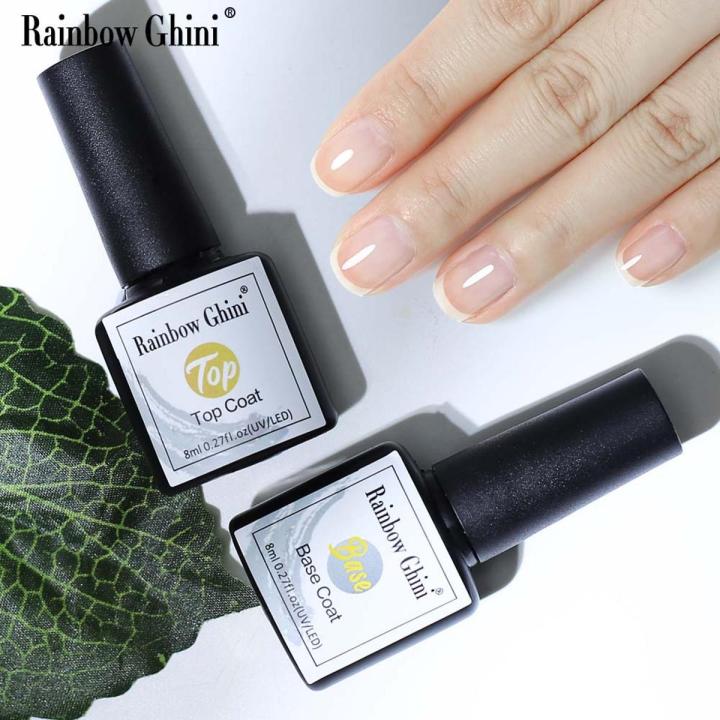 Base and Permanent Top Coat No Wipe UV Gellack First Nail Primer for Gel Polish Varnish Dehydrator Gummy Nail Prepnail Desiccant