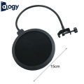 ALOGY Microphone Pop Filter Shield Dual Layers Wind Proof Screen Flexible 360° Gooseneck Clip Stabilizing Arm for Recording Broadcasting Streaming. 