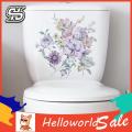 Floral Toilet Sticker Colorful Flower Toilet Sticker Waterproof Pvc Decal for Bathroom Toilet Lid Decoration Removable Self-adhesive Wall Art Buyers' Favorite Dust-free Surface Decal. 