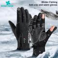 Green Home Photography Gloves Zipper Uni Outdoor Winter Sports 2 Fingers Flip Touch Screen Photography Gloves. 