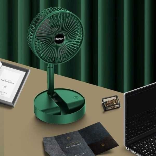 Portable Rechargeable USB Table Fan – Foldable, Silent, 3-Speed ...